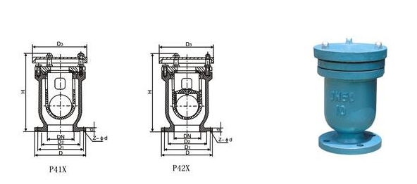  P41X、P42X快速排氣閥結(jié)構(gòu)圖