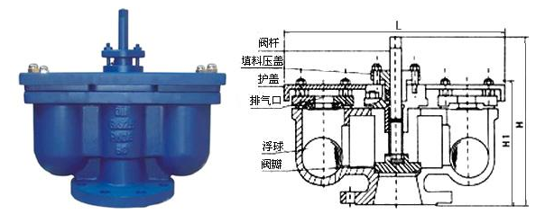 QB2雙口快速排氣閥結(jié)構(gòu)圖