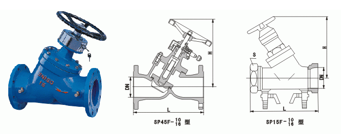 SP45F、SP15F數(shù)字鎖定平衡閥結(jié)構(gòu)圖