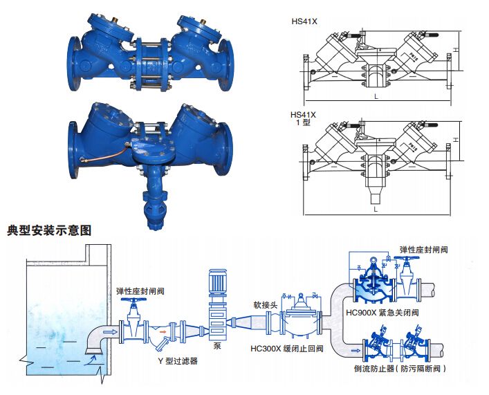 HS41X16-A防污隔斷閥安裝示意圖