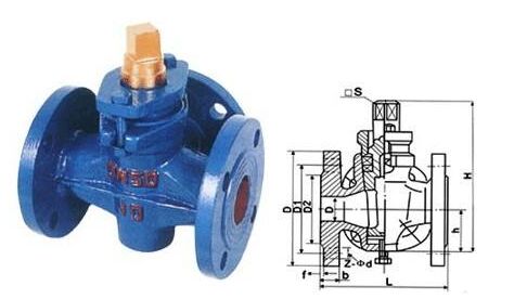 三通法蘭銅芯旋塞閥結(jié)構(gòu)圖