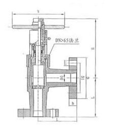 高壓角式截止閥結(jié)構(gòu)圖