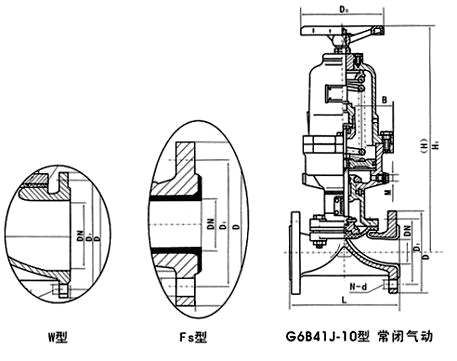 G6B41J氣動隔膜閥結(jié)構(gòu)圖