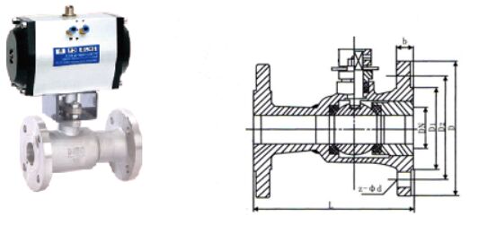 Q641M氣動(dòng)高溫球閥結(jié)構(gòu)圖