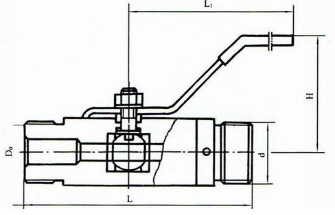 Q21F外螺紋球閥結(jié)構(gòu)圖