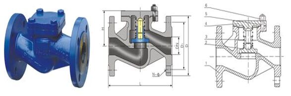 H41H德標(biāo)止回閥結(jié)構(gòu)圖