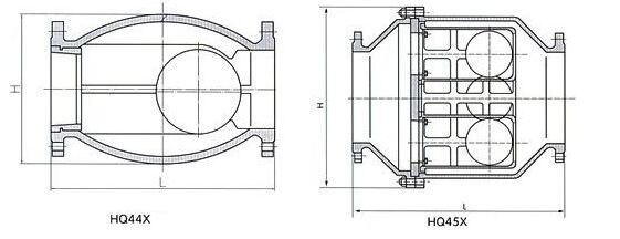 微阻球形止回閥結(jié)構(gòu)圖