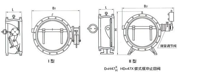 HH47.H47XF.HDH47X蝶式緩沖止回閥結(jié)構(gòu)圖