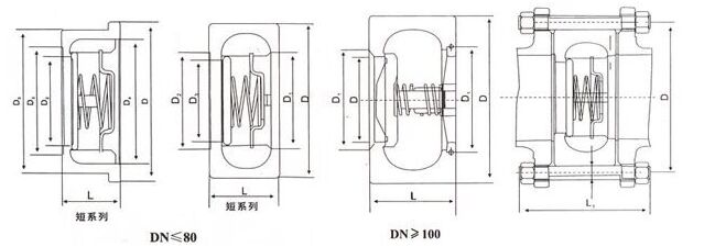 對夾式止回閥結(jié)構(gòu)圖