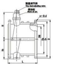 HH46X微阻緩閉蝶式止回閥結(jié)構(gòu)圖