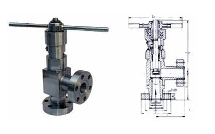 J44Y~L44Y型PN160~PN320高壓角式節(jié)流閥結(jié)構(gòu)圖