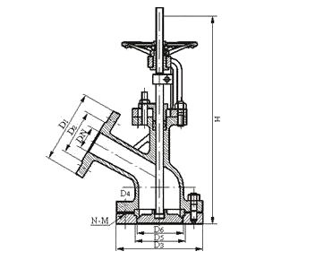 HG5手動上展式放料閥結(jié)構(gòu)圖