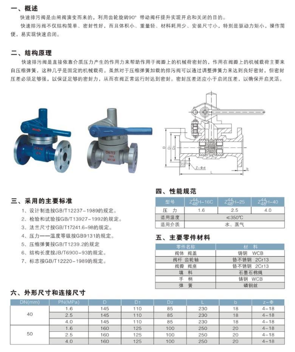 Z44H,P48H快速排污閥尺寸圖