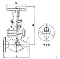 J41W鈦合金截止閥結(jié)構(gòu)圖