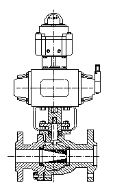 氣動V型球閥